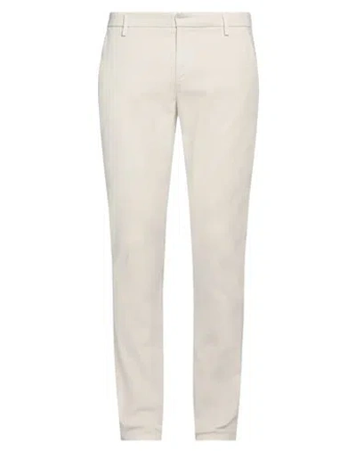 DONDUP DONDUP MAN PANTS OFF WHITE SIZE 35 COTTON, ELASTANE