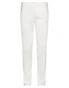 Dondup Man Pants Off White Size 35 Cotton, Elastane