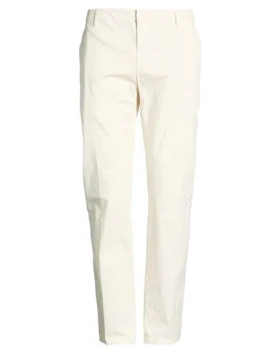 Dondup Man Pants Off White Size 36 Cotton, Elastane