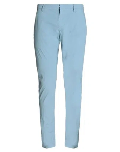 Dondup Man Pants Pastel Blue Size 33 Cotton, Elastane