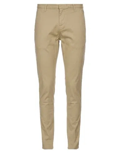 Dondup Man Pants Sage Green Size 31 Cotton, Lyocell, Elastane In Brown