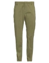 Dondup Man Pants Sage Green Size 31 Cotton, Polyamide, Elastane