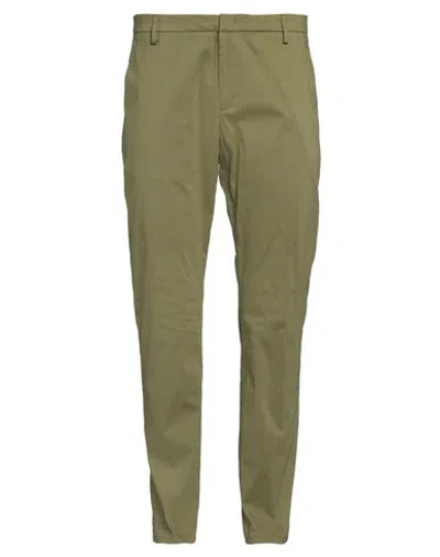 Dondup Man Pants Sage Green Size 31 Cotton, Polyamide, Elastane