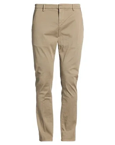 Dondup Man Pants Sage Green Size 34 Cotton, Elastane