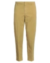 Dondup Man Pants Sage Green Size 35 Cotton, Elastane In Green