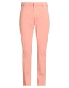 Dondup Man Pants Salmon Pink Size 35 Cotton, Elastane