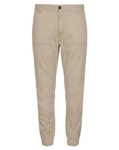 Dondup Man Pants Sand Size 32 Cotton In Neutral