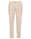 Dondup Man Pants Sand Size 33 Cotton, Elastane In Beige