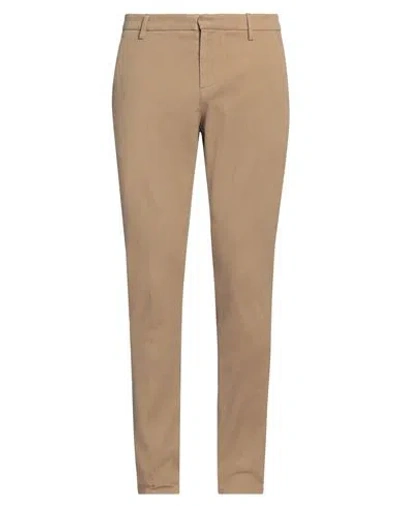 Dondup Man Pants Sand Size 34 Cotton, Elastane In Beige