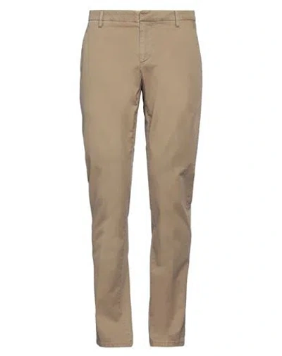 Dondup Man Pants Sand Size 35 Cotton, Elastane In Neutral