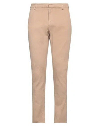 Dondup Man Pants Sand Size 35 Cotton, Elastane In Beige