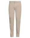 Dondup Man Pants Sand Size 35 Cotton, Elastane In Neutral