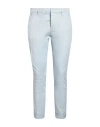 Dondup Man Pants Sky Blue Size 33 Cotton, Elastane