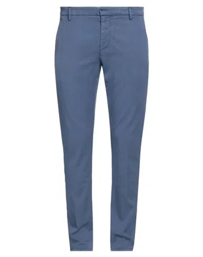Dondup Man Pants Slate Blue Size 31 Lyocell, Cotton, Elastane In Blue