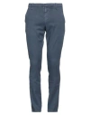Dondup Man Pants Slate Blue Size 33 Linen, Lyocell, Elastane