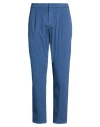 Dondup Man Pants Slate Blue Size 35 Cotton, Elastane