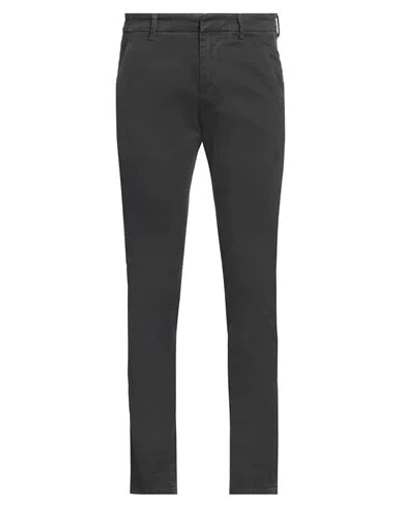 Dondup Man Pants Steel Grey Size 29 Cotton, Elastane In Black