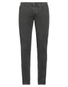 Dondup Man Pants Charcoal Size 40 Cotton, Elastane In Grey