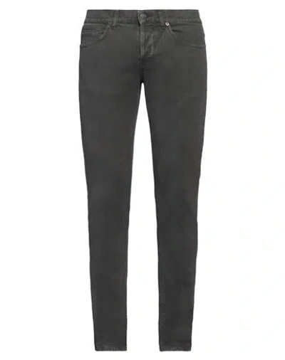 Dondup Man Pants Charcoal Size 40 Cotton, Elastane In Grey
