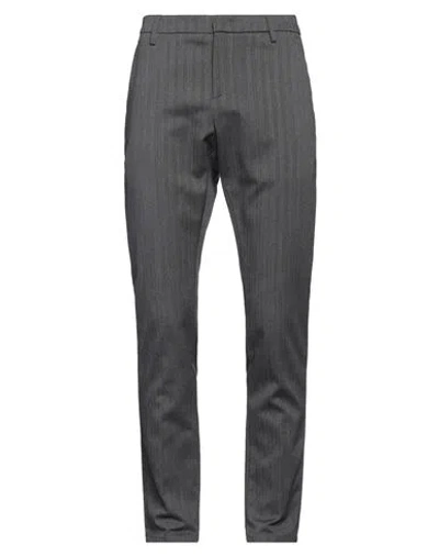 Dondup Man Pants Steel Grey Size 35 Virgin Wool, Cotton, Elastane In Gray