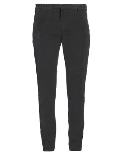 Dondup Man Pants Steel Grey Size 40 Cotton, Elastane In Gray