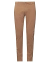Dondup Man Pants Tan Size 34 Cotton, Elastane In Brown