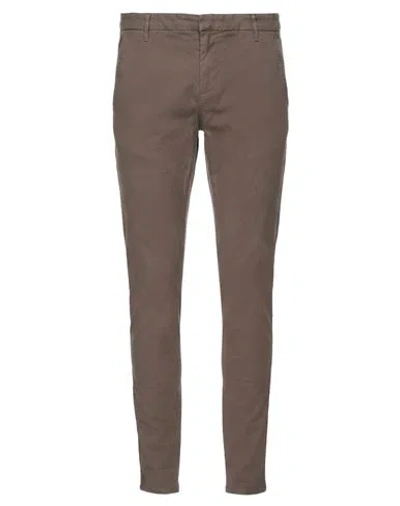 Dondup Man Pants Taupe Size 32 Cotton, Lyocell, Elastane In Brown