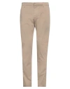 Dondup Man Pants Taupe Size 34 Cotton, Elastane In Grey