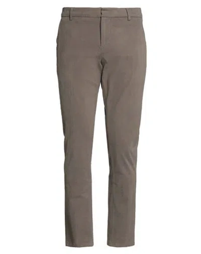 Dondup Man Pants Taupe Size 35 Cotton, Elastane