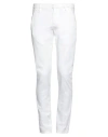 Dondup Man Pants White Size 30 Cotton, Elastane