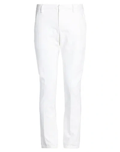 Dondup Man Pants White Size 30 Cotton, Elastane