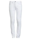 Dondup Man Pants White Size 30 Cotton, Elastomultiester, Elastane