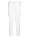 Dondup Cotton Stretch Chino Pants With Foldable Hemline In White