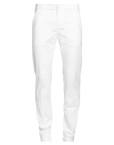 Dondup Man Pants White Size 33 Cotton, Elastane In White
