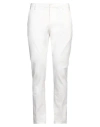 Dondup Man Pants White Size 34 Cotton, Elastane In White