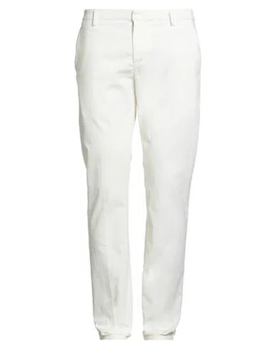 Dondup Man Pants White Size 34 Cotton, Elastane