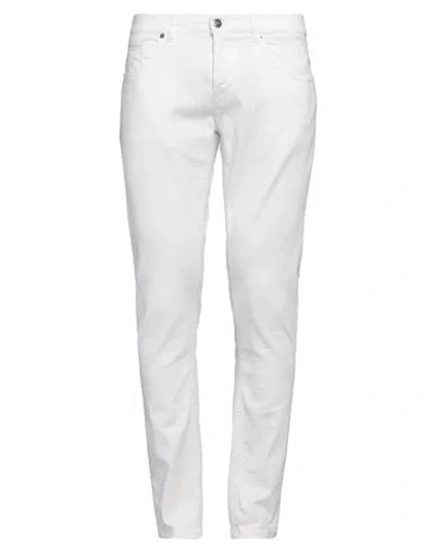 DONDUP DONDUP MAN PANTS WHITE SIZE 35 COTTON, ELASTOMULTIESTER, ELASTANE
