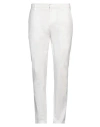 Dondup Man Pants White Size 36 Cotton, Elastane