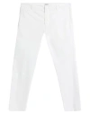 Dondup Man Pants White Size 38 Cotton, Elastane