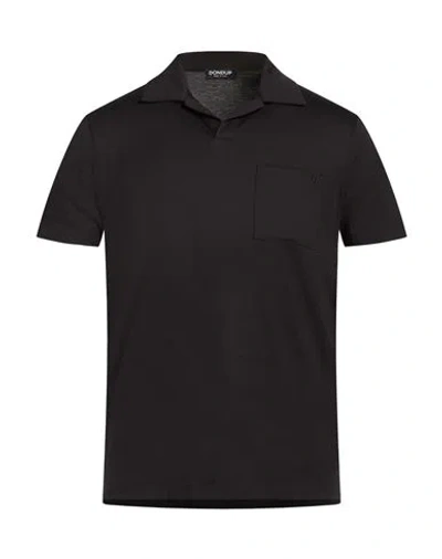 Dondup Man Polo Shirt Black Size S Cotton