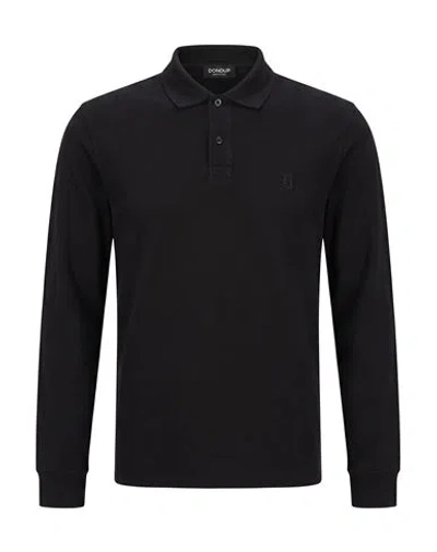 Dondup Man Polo Shirt Black Size S Cotton