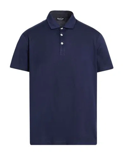 Dondup Man Polo Shirt Midnight Blue Size Xxl Cotton
