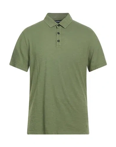 Dondup Man Polo Shirt Military Green Size L Cotton