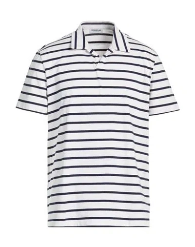 Dondup Man Polo Shirt White Size L Cotton