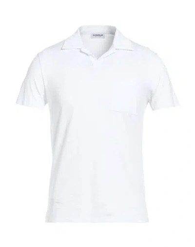 Dondup Man Polo Shirt White Size S Cotton