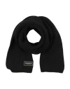 Dondup Man Scarf Black Size - Wool, Acrylic In Black