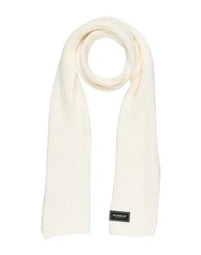 Dondup Man Scarf Cream Size - Wool, Acrylic In White