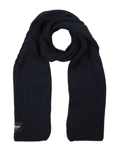 Dondup Man Scarf Midnight Blue Size - Wool, Acrylic