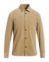 Dondup Man Shirt Beige Size L Cotton, Elastane In Brown