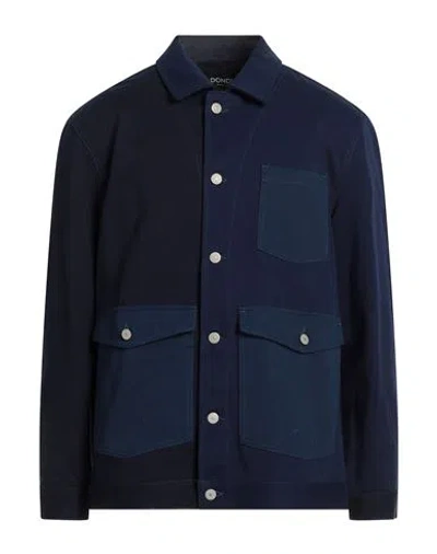 Dondup Man Shirt Blue Size 38 Cotton